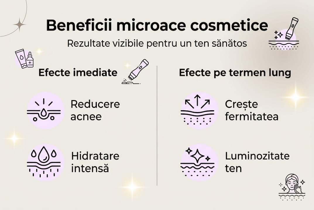 Infografic: Cum ajută microacele cosmetice la îmbunătățirea aspectului pielii