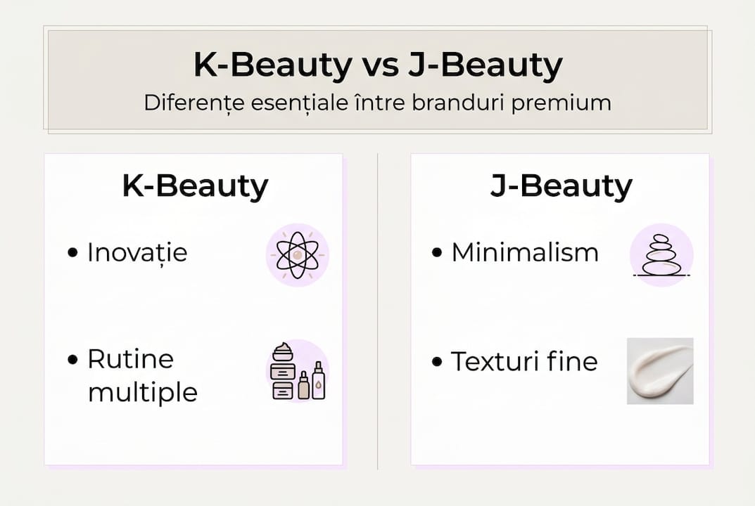 Infografic: principalele diferențe între K-Beauty și J-Beauty de top