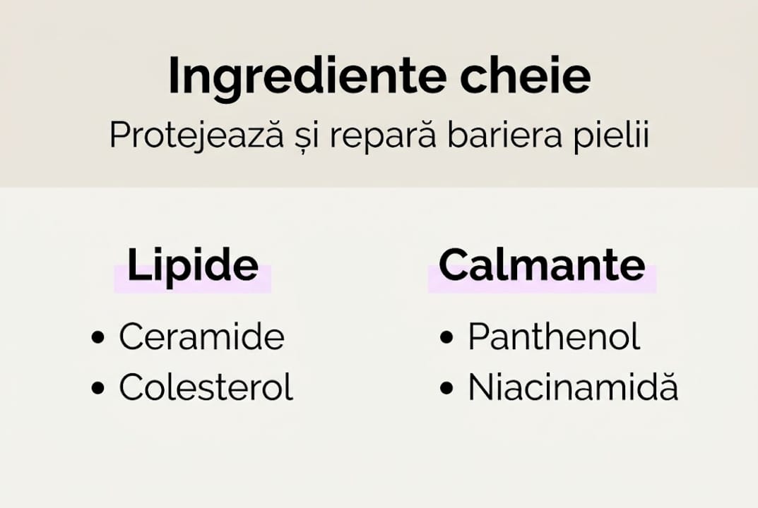 Infografic: Ce ingrediente conține o cremă de barieră pentru ten