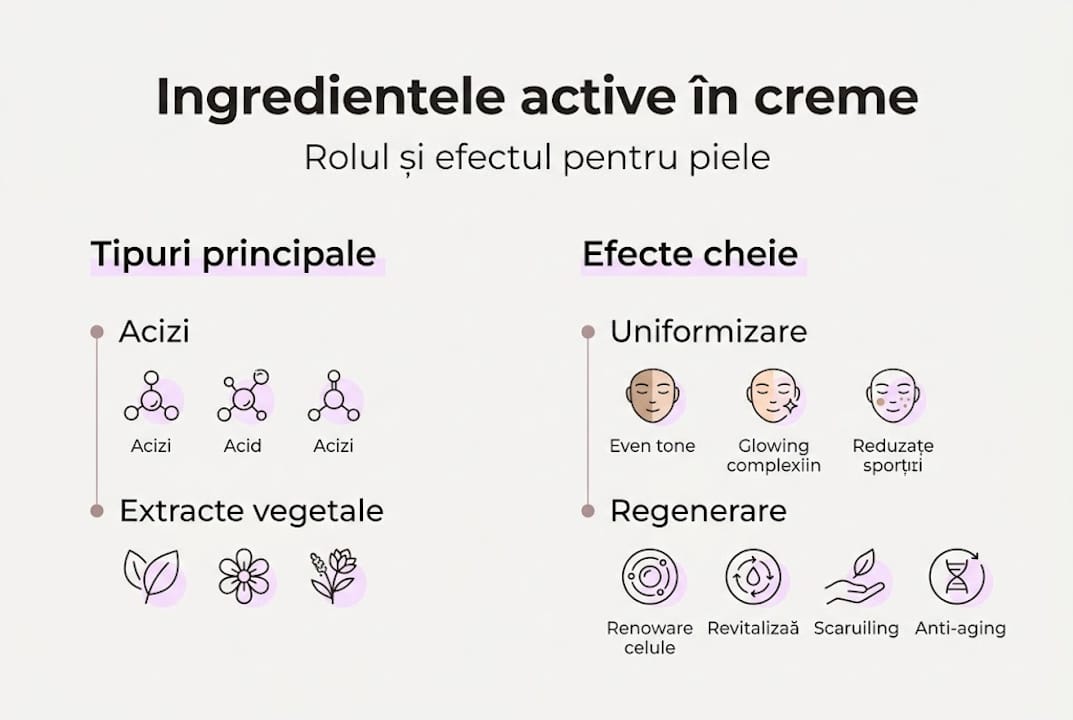 Infografic: Cum acționează ingredientele active și ce beneficii aduc