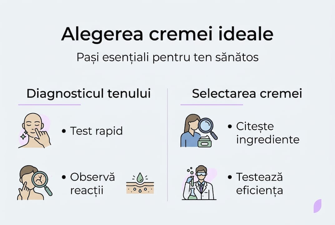 Infografic: cum să alegi crema potrivită în câțiva pași simpli