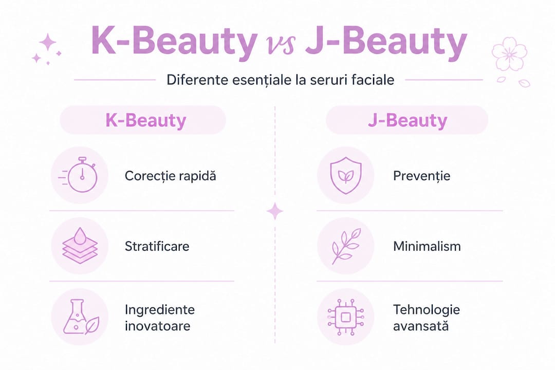 Infografic: diferențele și asemănările dintre K-Beauty și J-Beauty