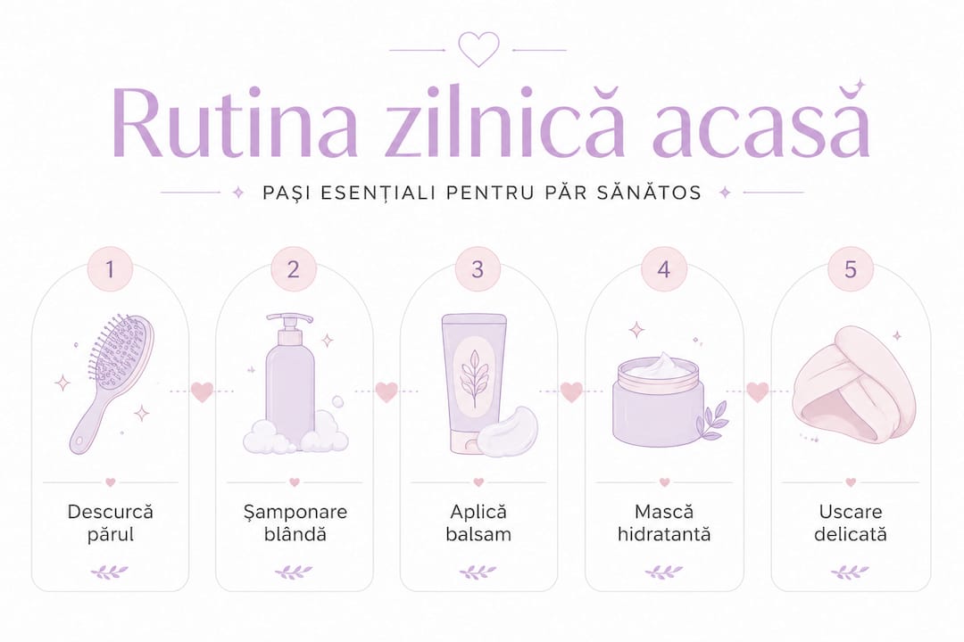 Ghid vizual: Cum să ai grijă de părul tău acasă pentru un aspect sănătos