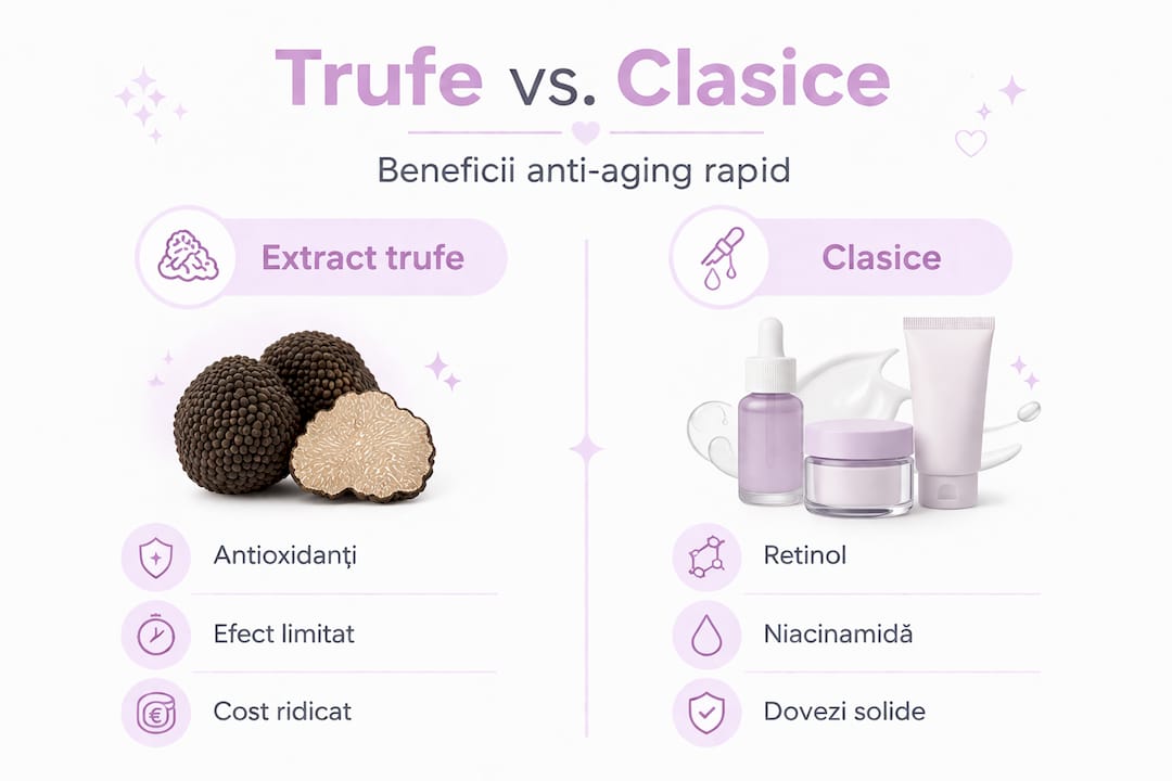 Infografic: diferențe între extractul de trufe și ingredientele clasice