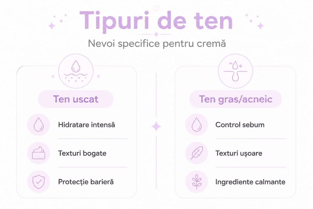 Infografic: Cum recunoști și diferențiezi principalele tipuri de ten