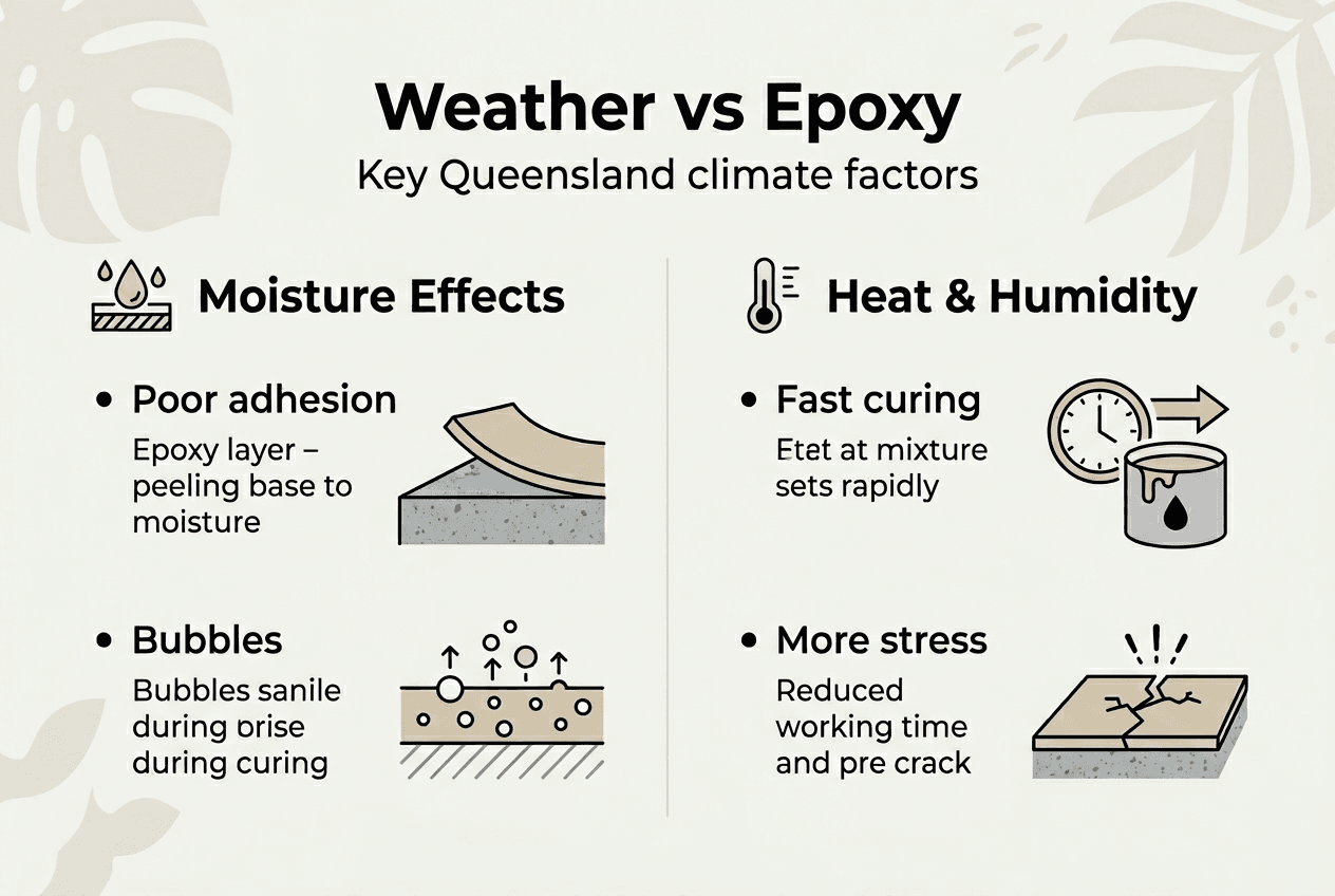 Infographic of weather impacts on epoxy floors