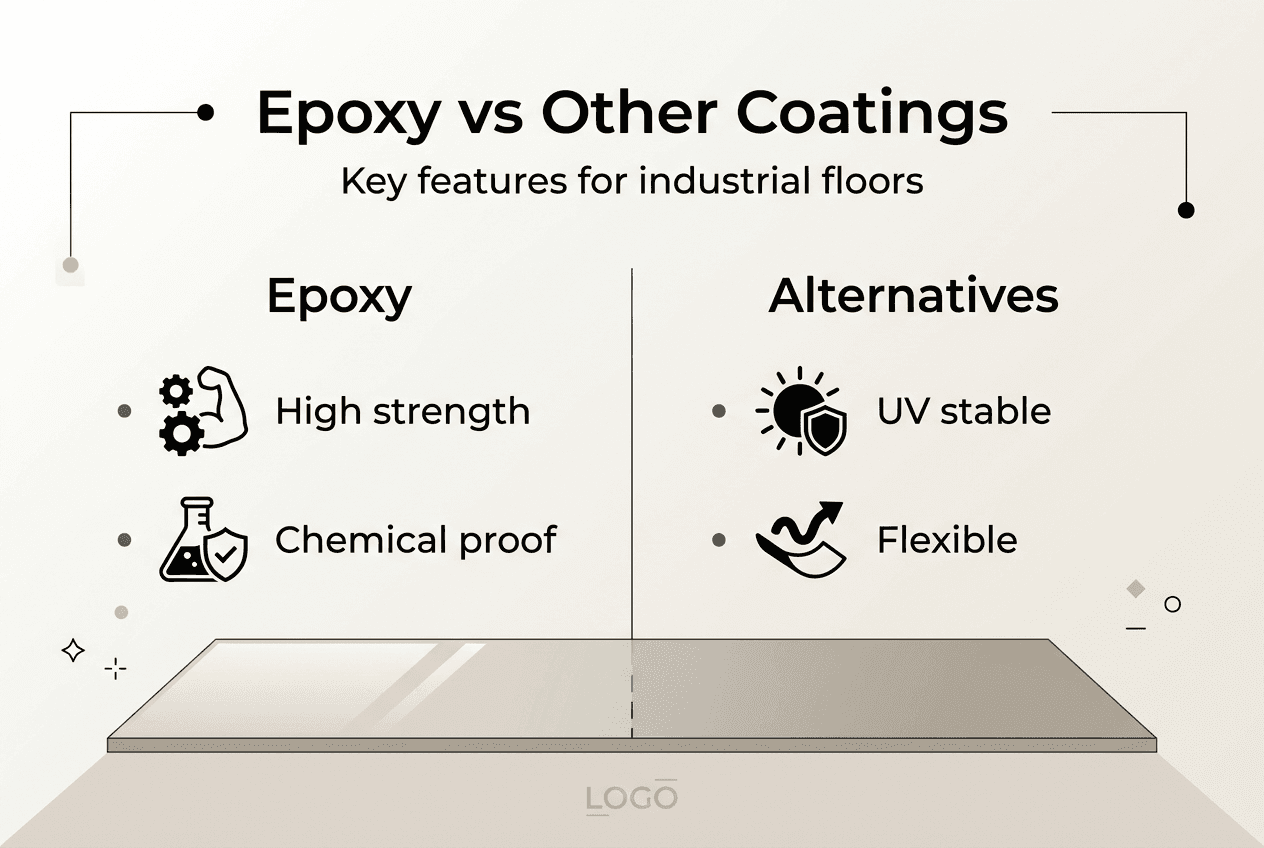 Infographic comparing epoxy and alternative coatings