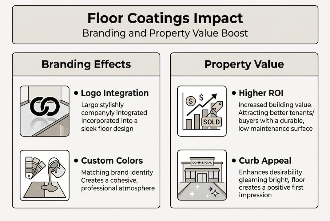 Infographic floor coatings branding property value