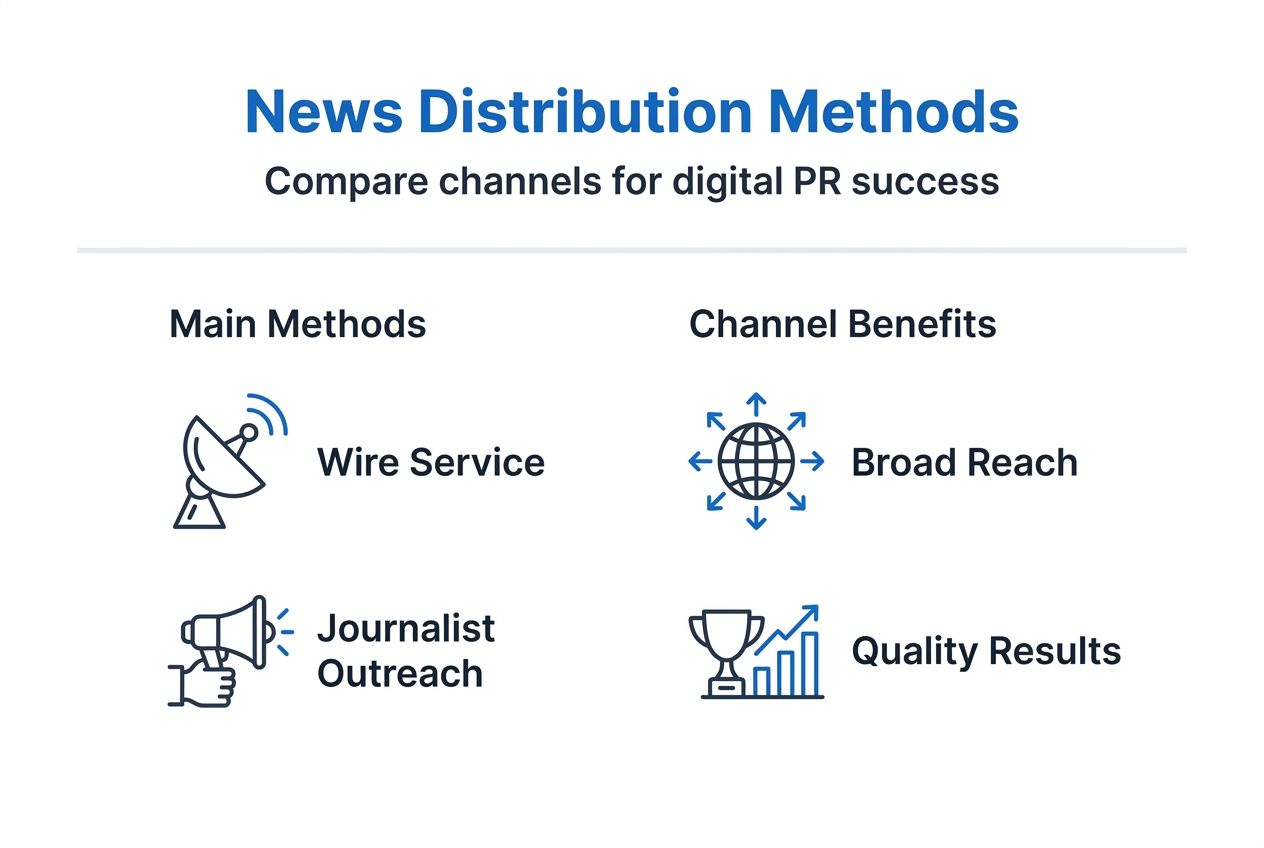 Infographic on news distribution method comparison