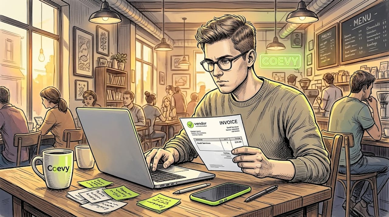 Startup founder checking SaaS subscription costs