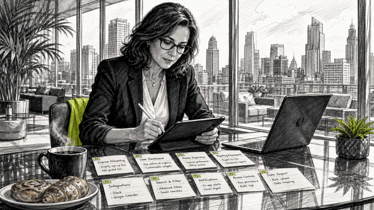Product manager scoring backlog items