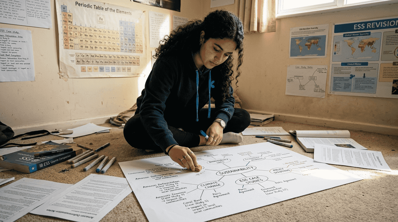 Student sketches ESS case study mind map