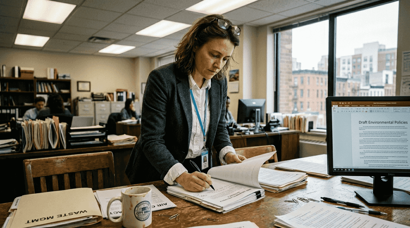 Policy analyst reviews draft regulations