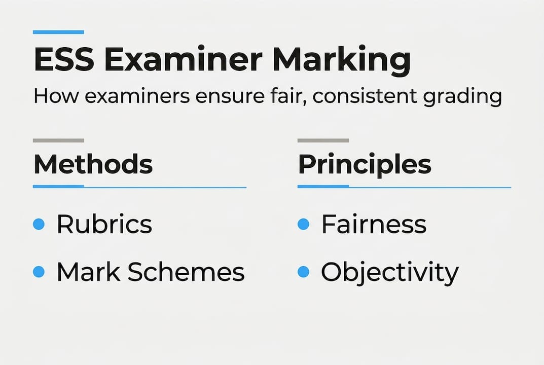 Infographic showing ESS IB marking methods