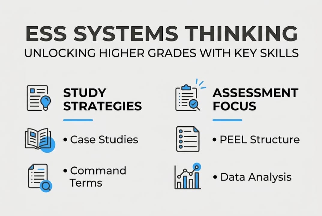 Infographic showing ESS systems thinking skills