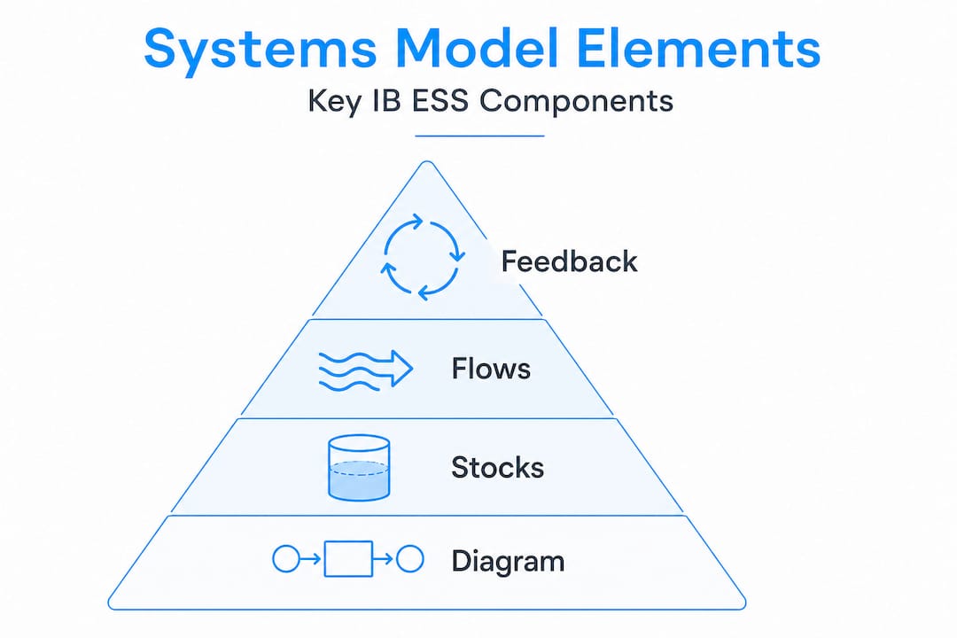Hierarchy infographic of systems model structure