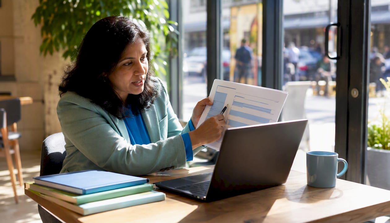 Tutor conducting structured online IB ESS lesson