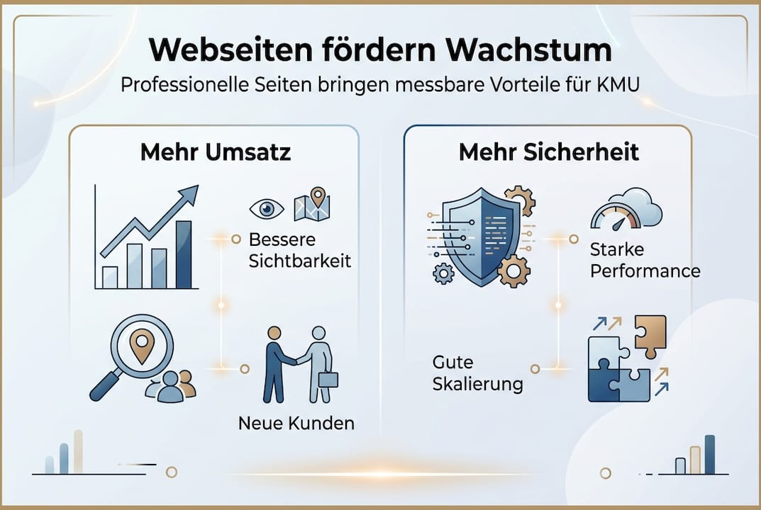 Infografik: Wie kleine und mittlere Unternehmen mit ihrer Webseite wachsen können