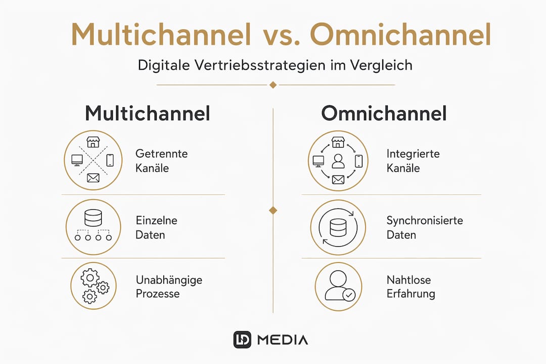 Infografik: Multichannel vs. Omnichannel – Ein Vergleich