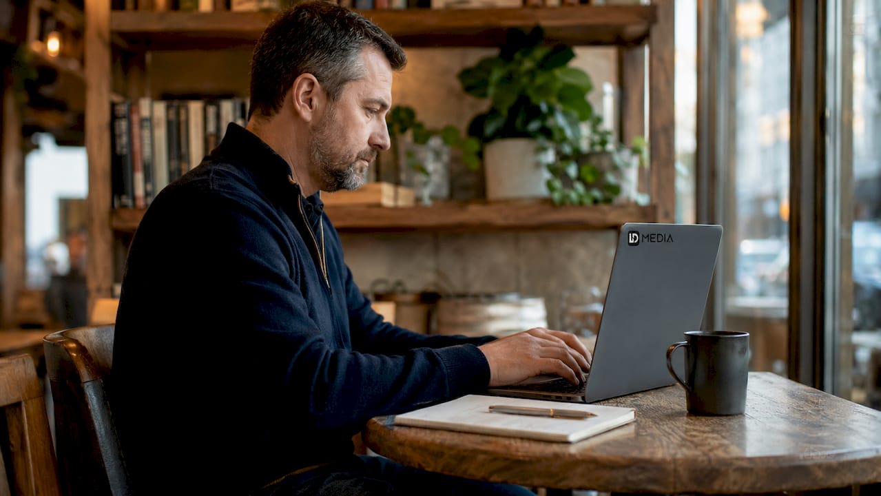 Ein IT-Experte überprüft die Ladegeschwindigkeit der Webseite.