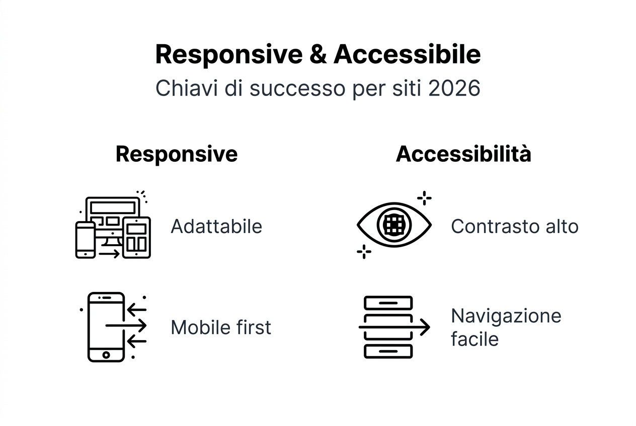 Infografica: progettazione web responsive e attenzione all'accessibilità