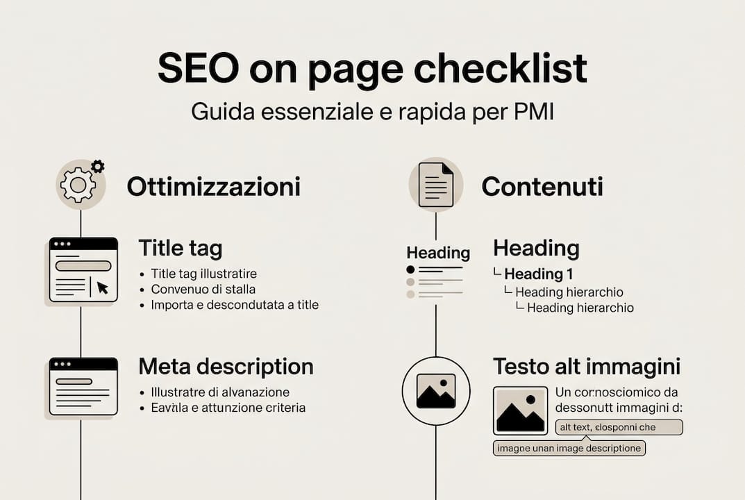 Infografica: la checklist indispensabile per l’ottimizzazione SEO on page