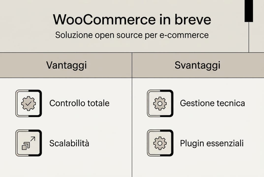Infografica: pro e contro di WooCommerce per chi vende online in Italia