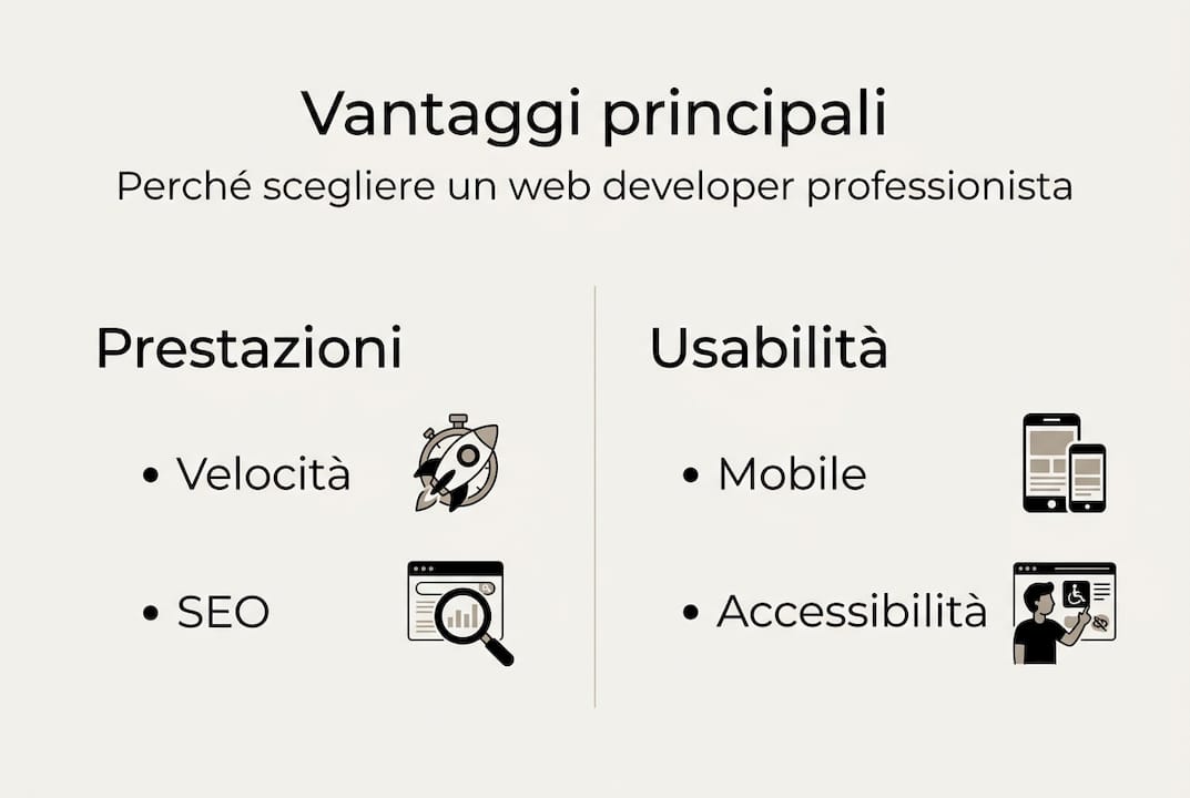 Infografica: perché scegliere un sito web su misura