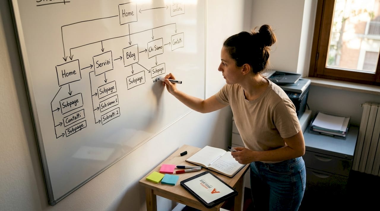 Il project manager si occupa della progettazione della struttura del sito aziendale.