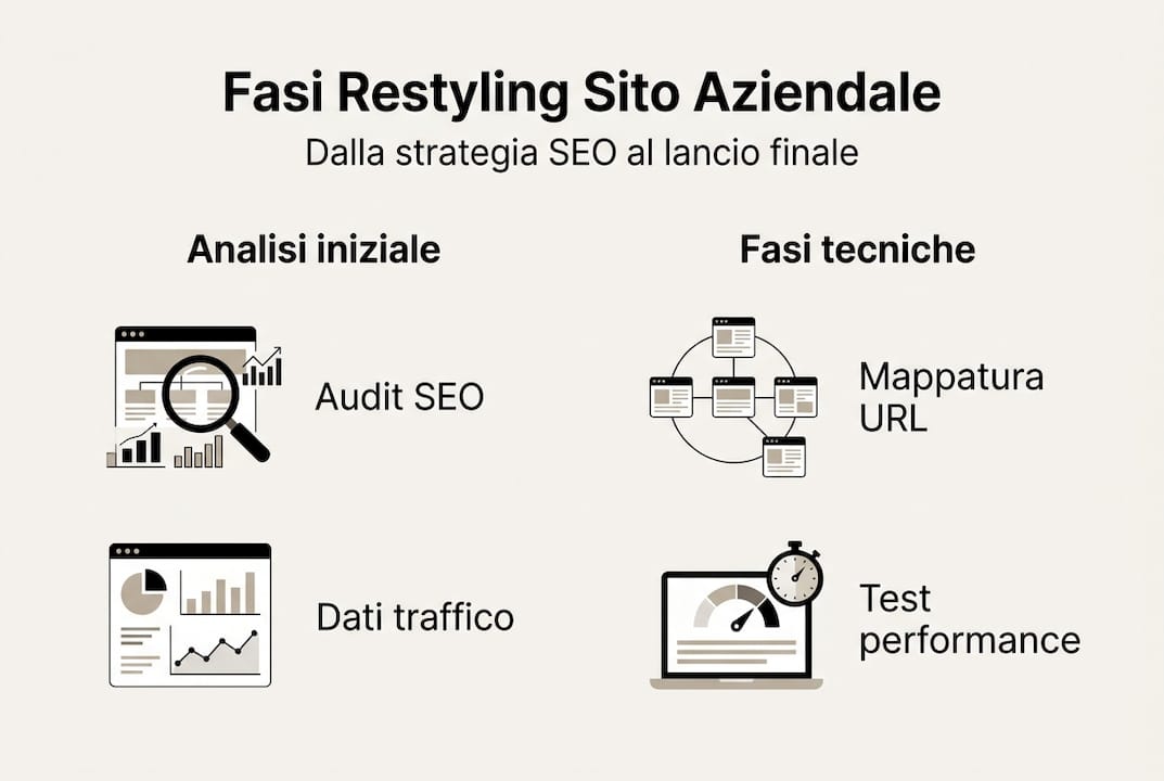 Infografica: le tappe chiave per il restyling di un sito aziendale