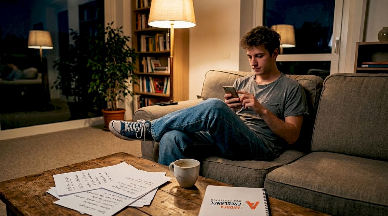 Utente che prova il sito direttamente dal proprio smartphone