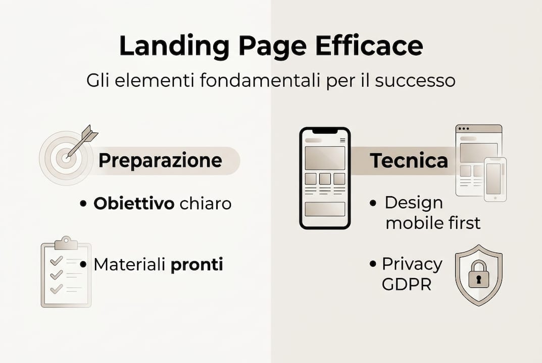 Infografica: gli elementi indispensabili per una landing page efficace