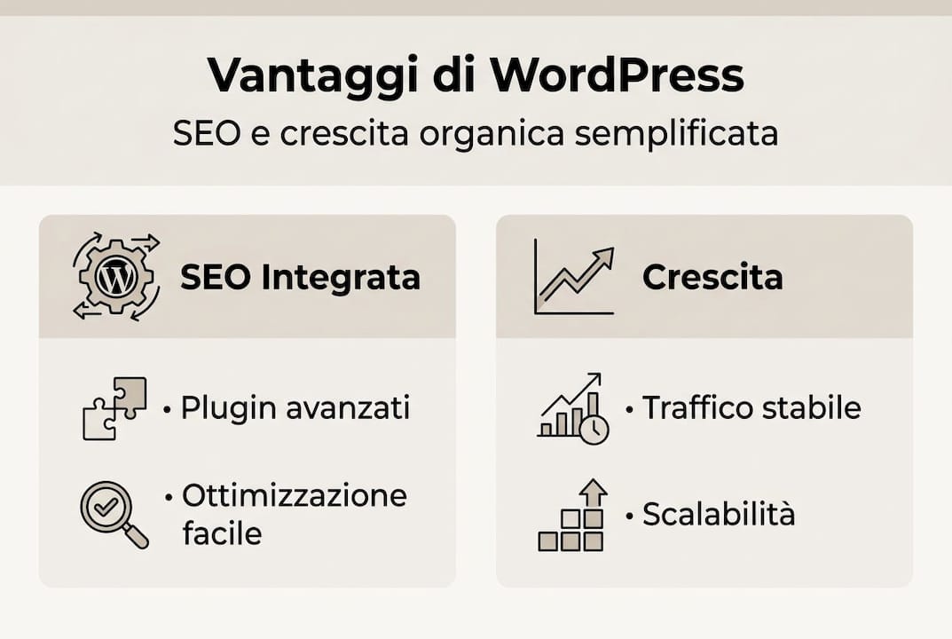 Infografica: tutti i vantaggi SEO di WordPress