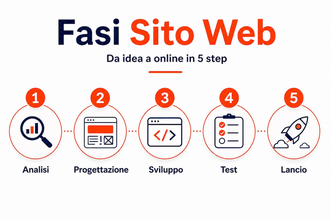 Infografica: le tappe essenziali per realizzare un sito web