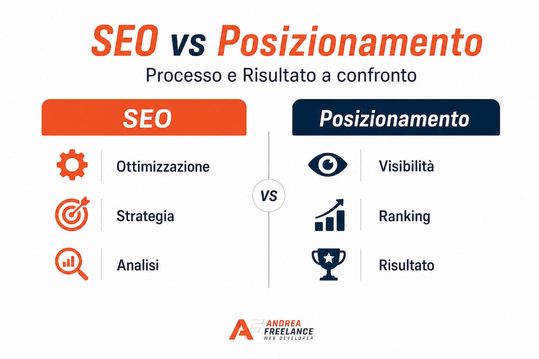 Infografica: differenze e analogie tra SEO e posizionamento sui motori di ricerca