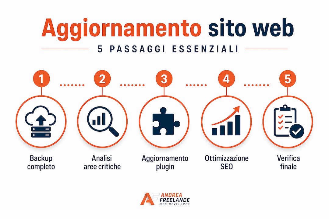 Infografica: tutte le fasi per rinnovare il sito web