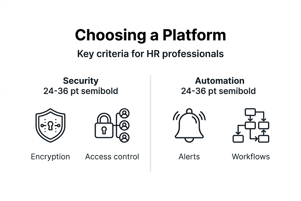 Infographic comparing document system features