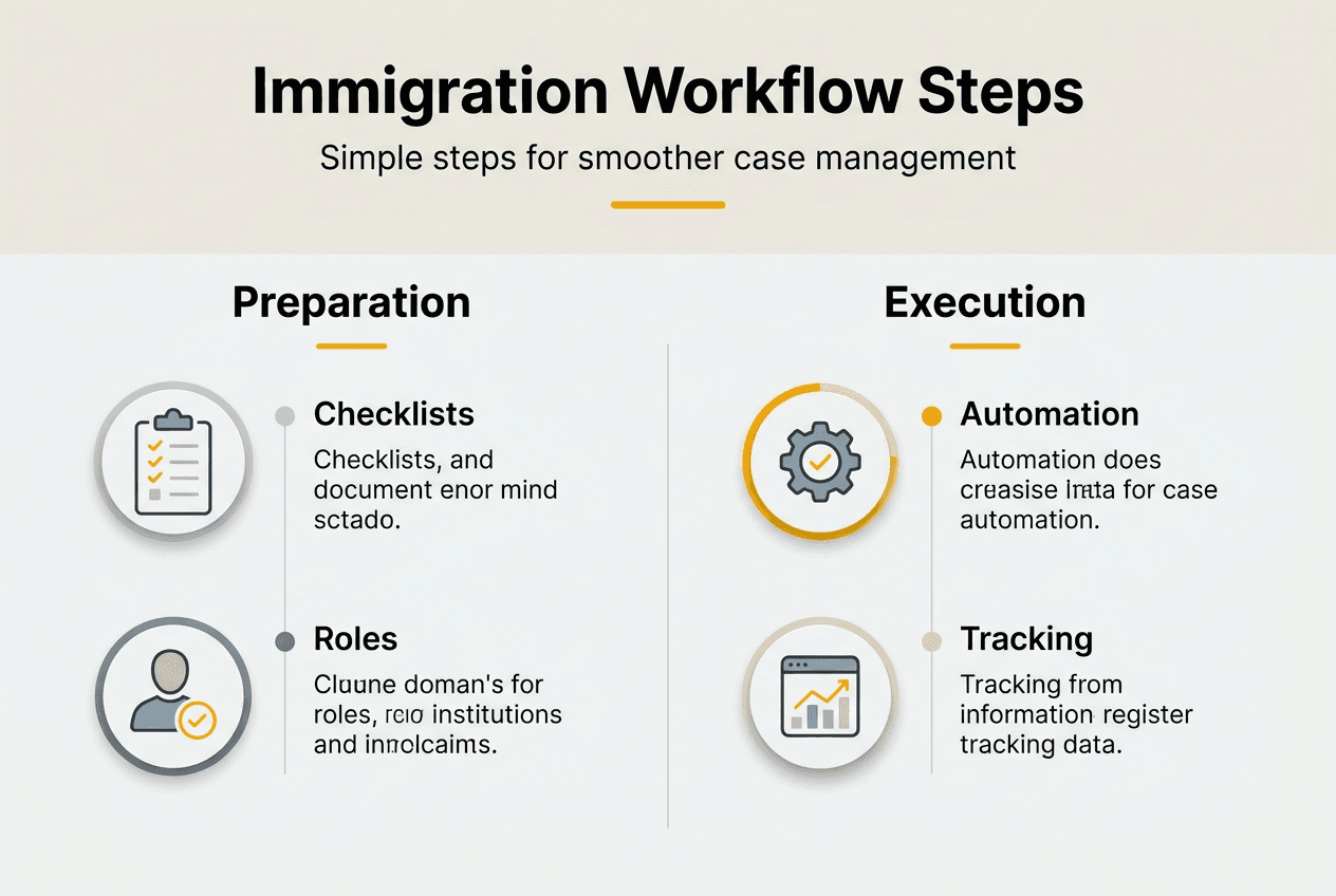 Infographic showing streamlined workflow steps