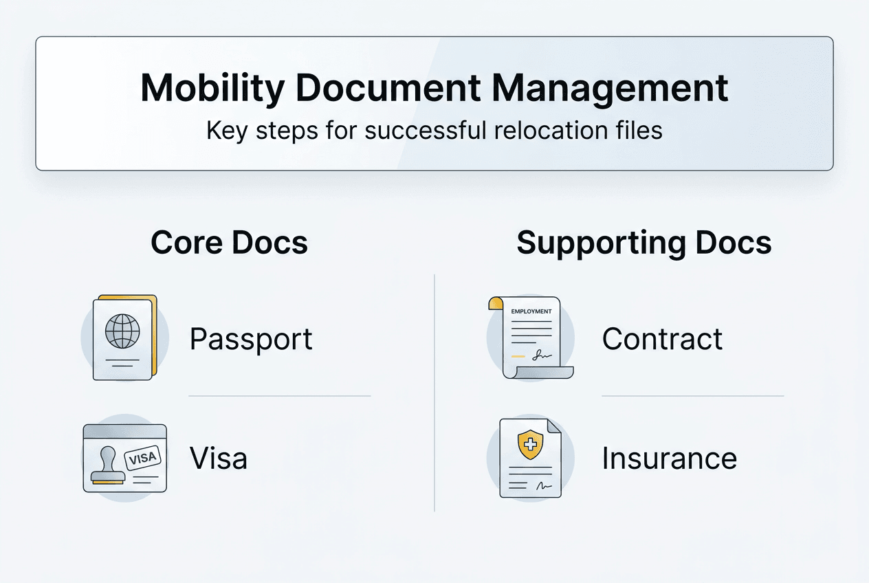 Infographic of core and supporting relocation documents