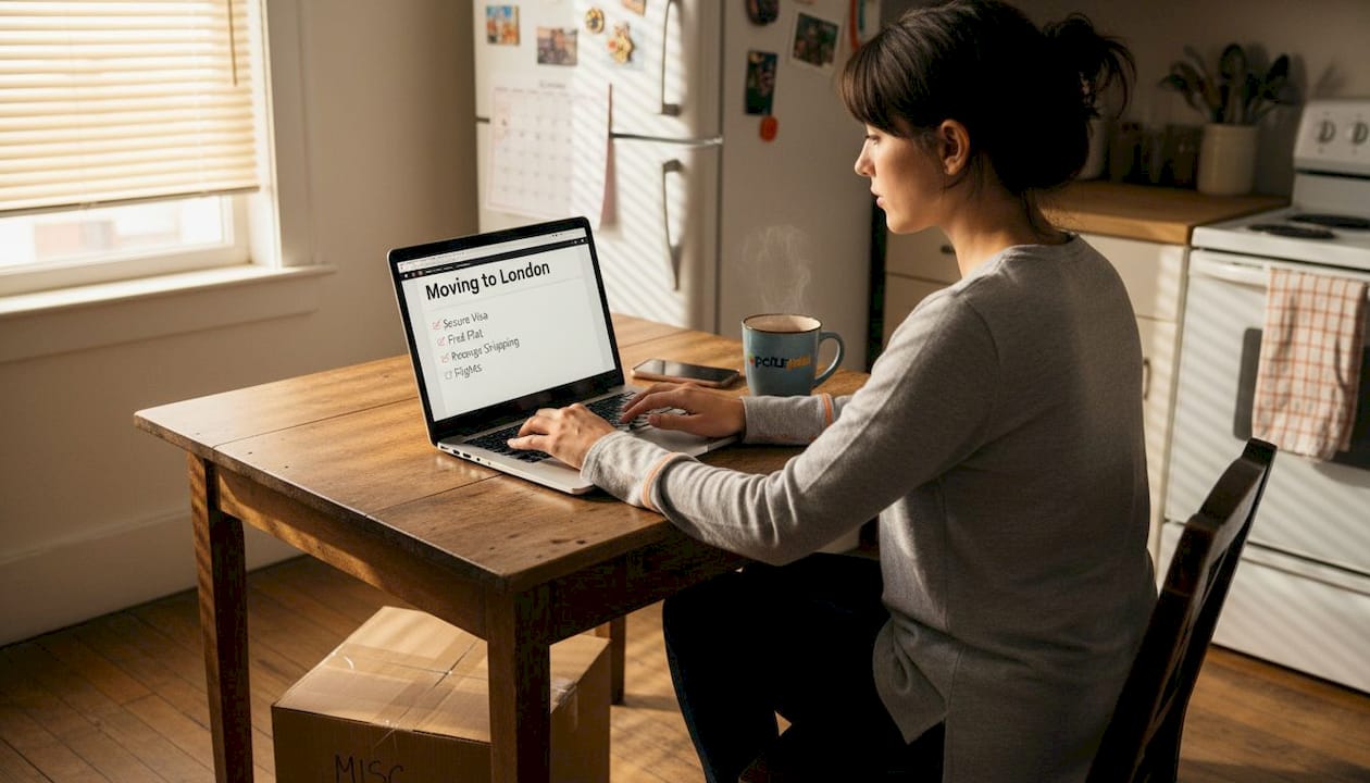 Employee preparing for international relocation