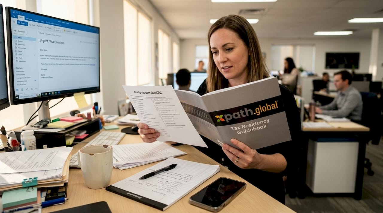 HR coordinator manages cross-border relocation issues