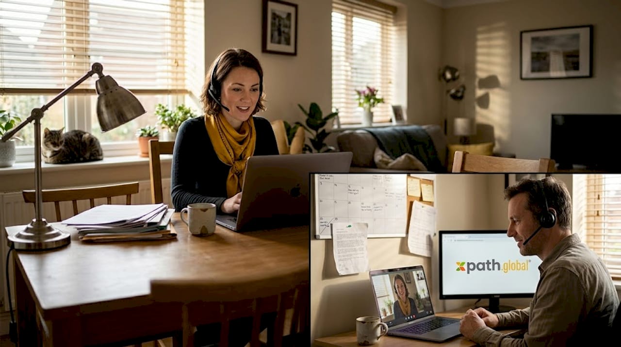 Remote HR staff collaborating digitally