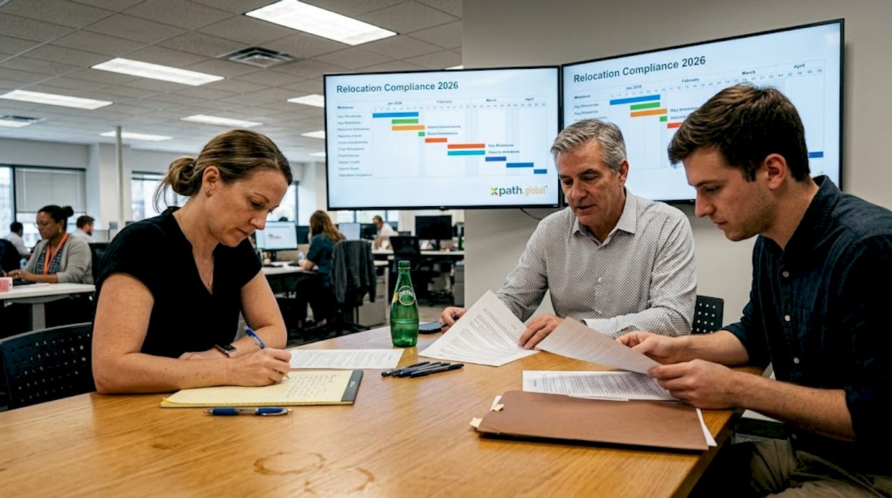 Vendor management team reviewing contracts