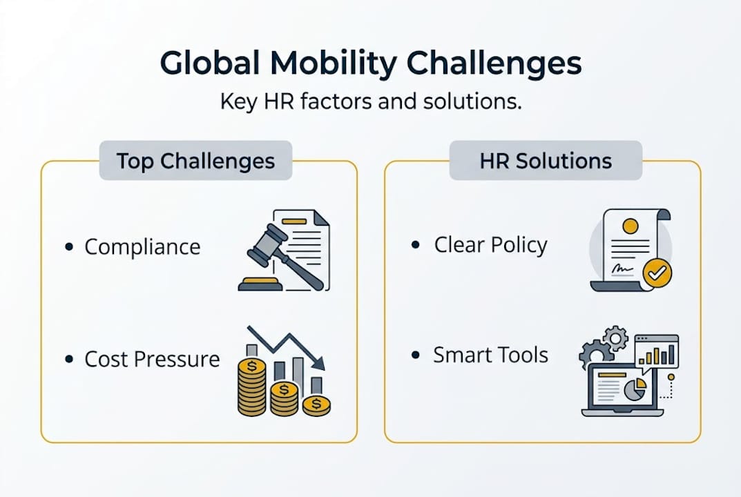 Infographic of global mobility challenges and solutions