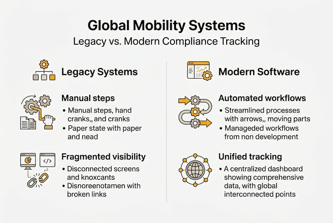 Infographic comparing compliance software features