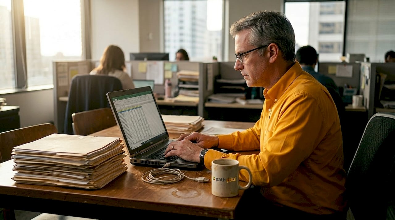 HR staff manually entering employee records