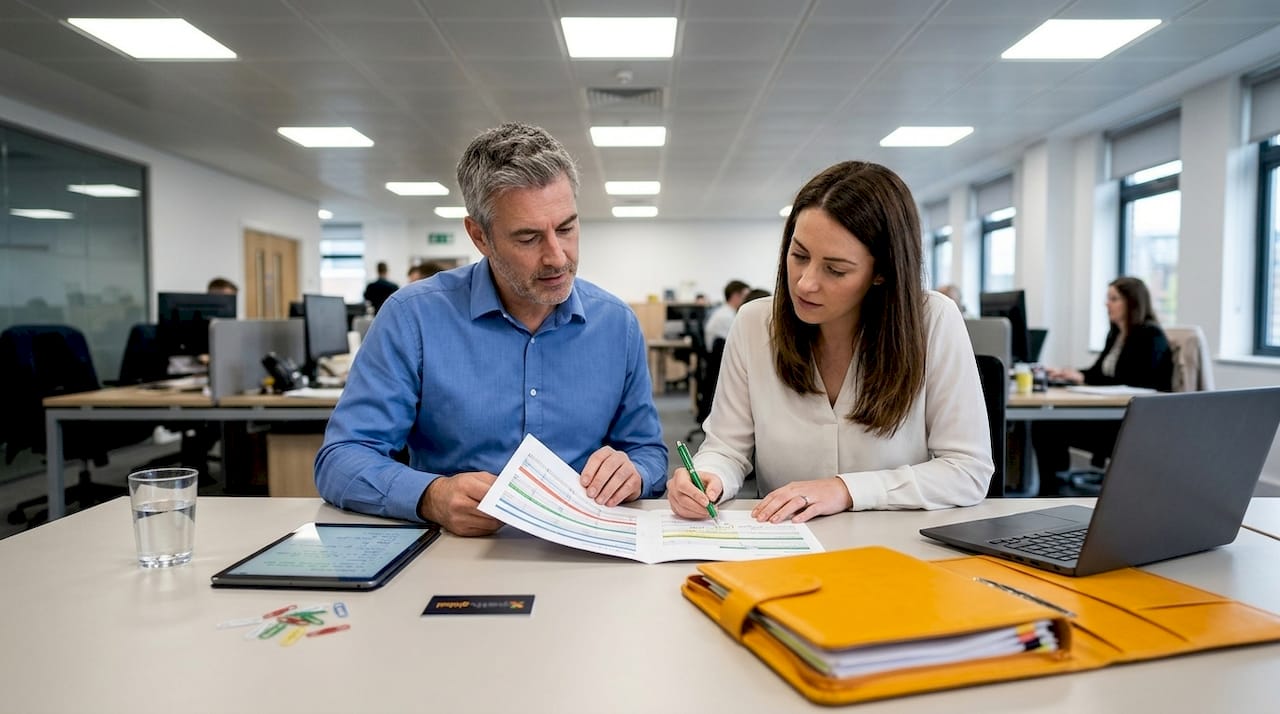 Finance and tax team reviewing draft budget