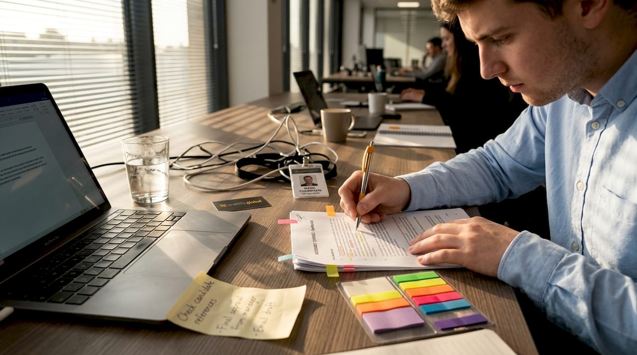 HR updating assignment file at shared table