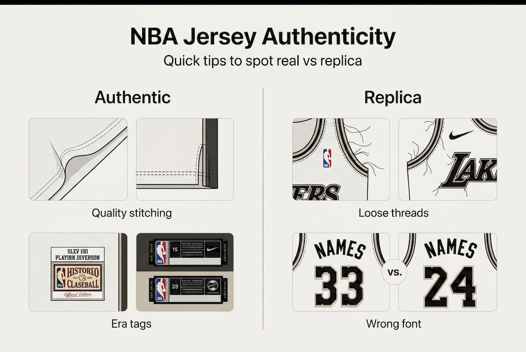 Infographic NBA jersey authentic vs replica