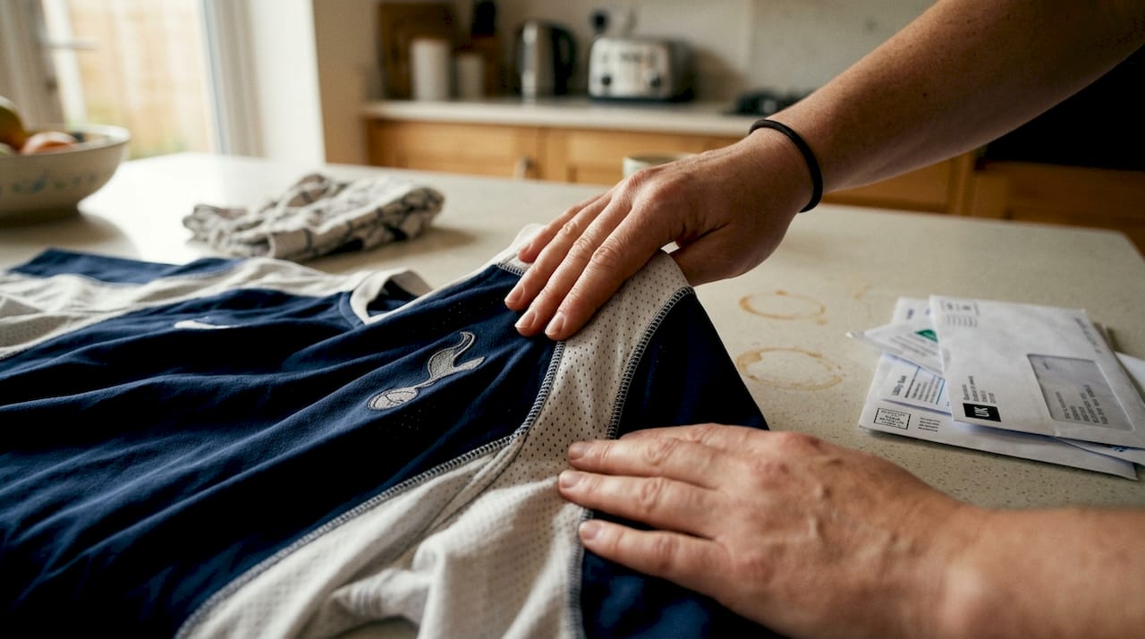 Hands feeling authentic sports jersey fabric
